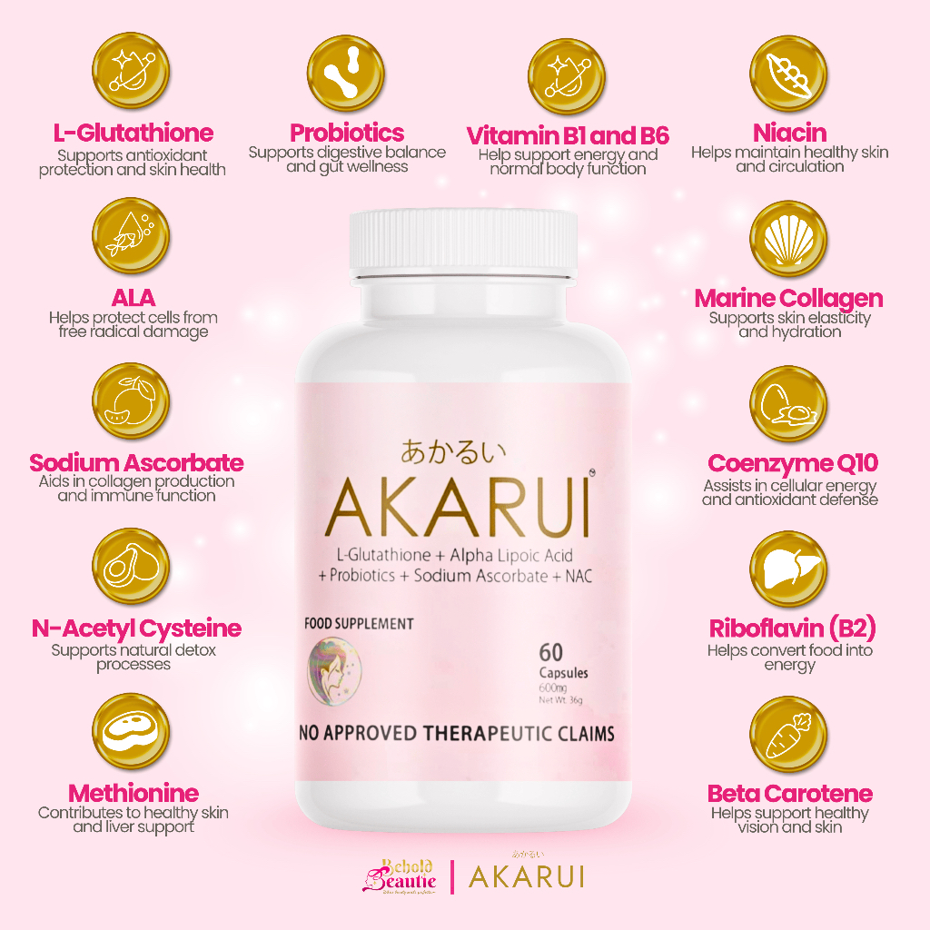 akarui glutathione review AKARUI GLUTATHIONE + Intensive Whitening Soap with collagen, hyaluronic  acid, vitamin c, probiotics