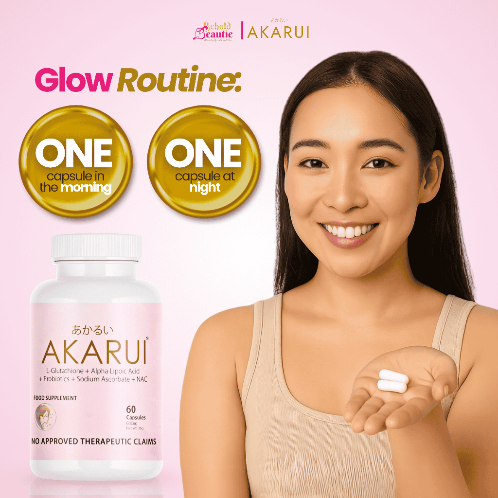 AKARUI GLUTATHIONE + Intensive Whitening Soap with collagen, hyaluronic  acid, vitamin c, probiotics