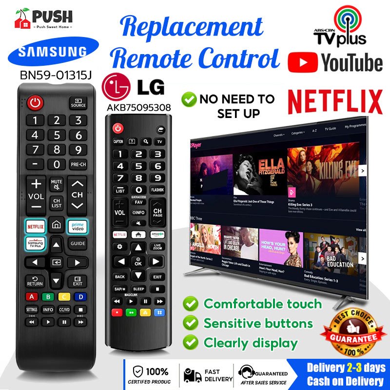 CONTROLE TV LG E SAMSUNG