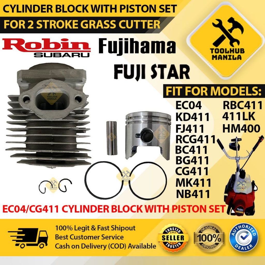EC04/CG411 Cylinder Block Assy with Piston Set for Robin EC04, CG411 2 ...