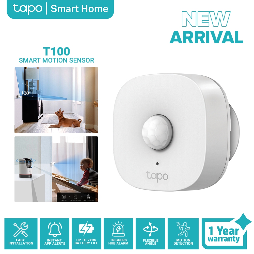 TP-Link Tapo T100 Smart Motion Sensor | Battery-Powered | Flexible ...