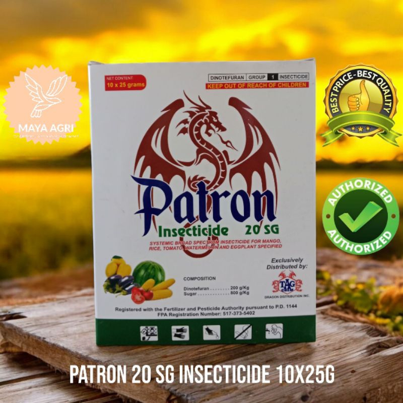 PATRON INSECTICIDE 20 SG Dinotefuran 250 Grams like STARKLE DINOTEFURAN ...