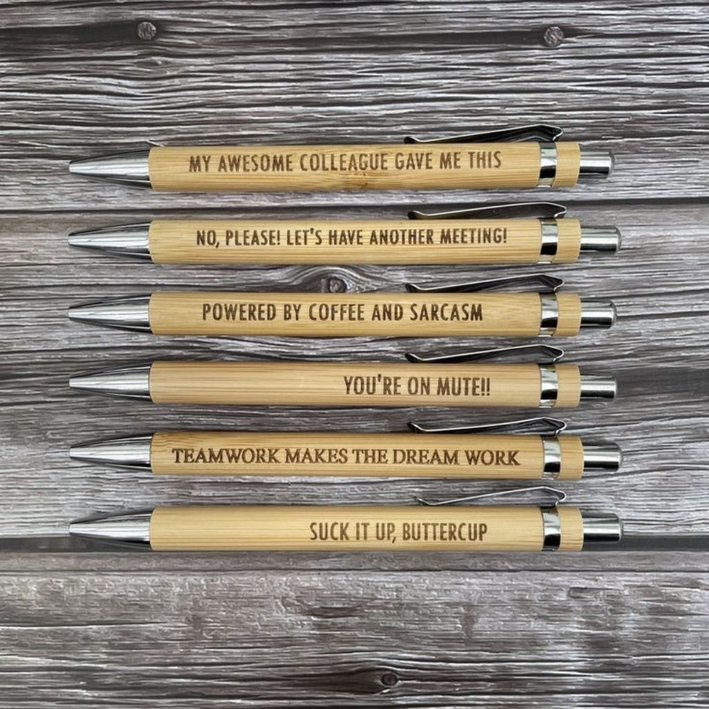 PERSONALIZED/CUSTOMIZED BAMBOO PEN LASER ENGRAVED | Shopee Philippines