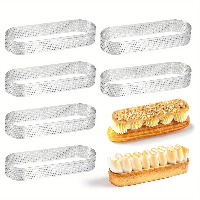 1PC Oval Perforated Tart Rings -Stainless Steel Tart Ring Molds for ...