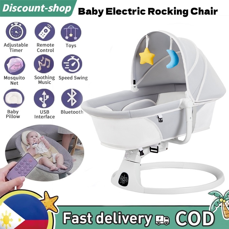 Rocking Chair For Baby Smart Bluetooth Electric Soothing Rocking Bed ...