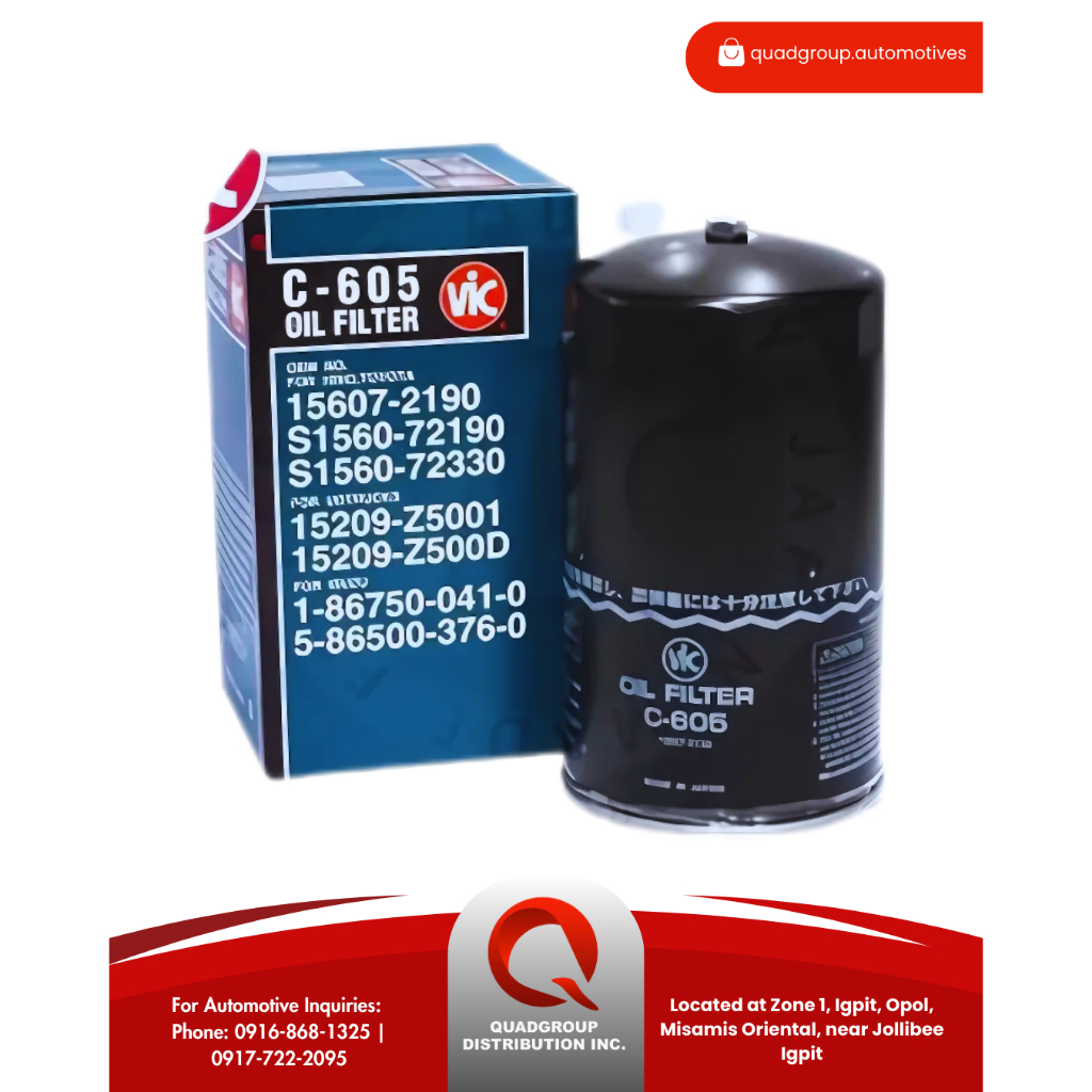 VIC FILTER - C-605 OIL FILTER J088C/H08C VIC | Shopee Philippines