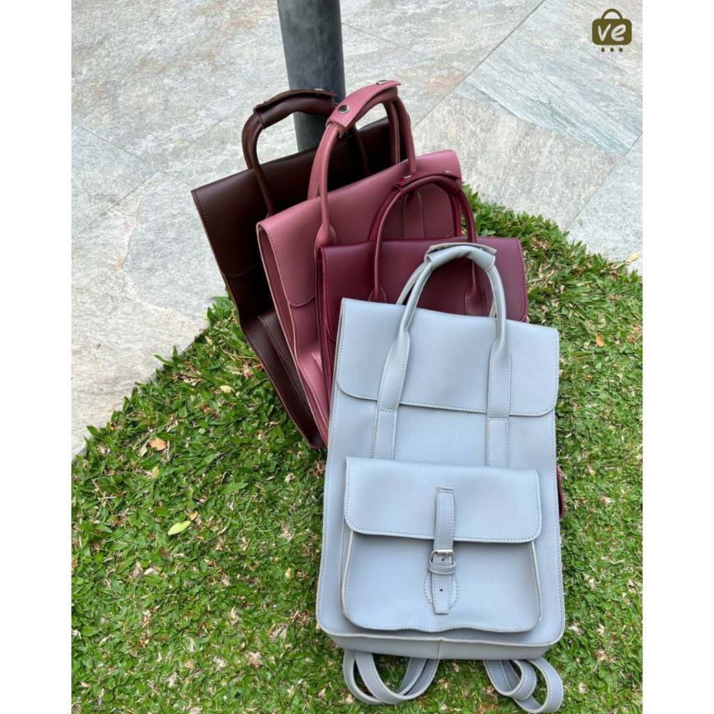 VESTRADA (Marikina Made) Nathalie Leatherette Backpack Laptop Bag ...