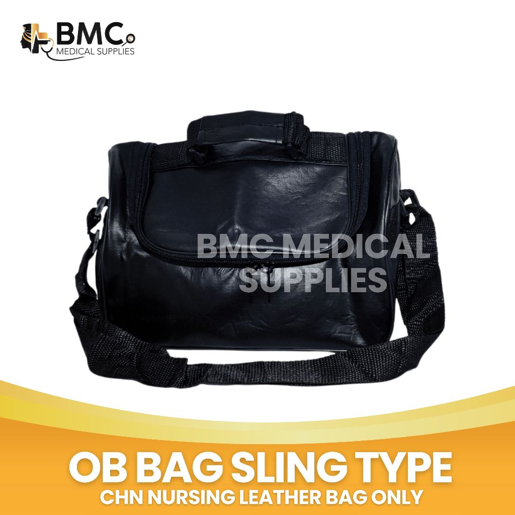 OB Bag Leather | Medical / Nursing Bag / CHN Bag ( Sling, Oval and ...