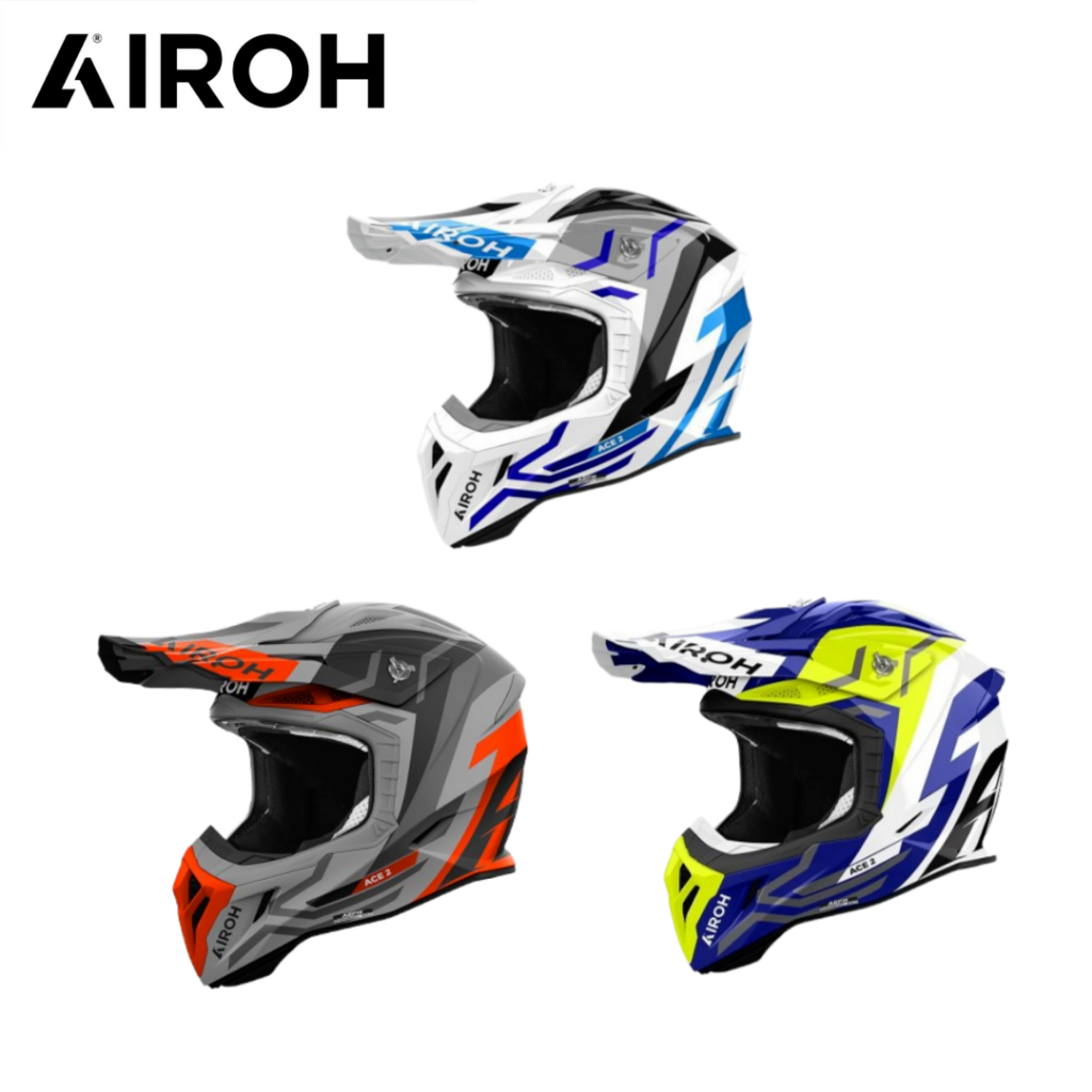 AIROH Aviator Ace Off-Road Motorcycle Helmet – Gloss/Matte (M–XL ...