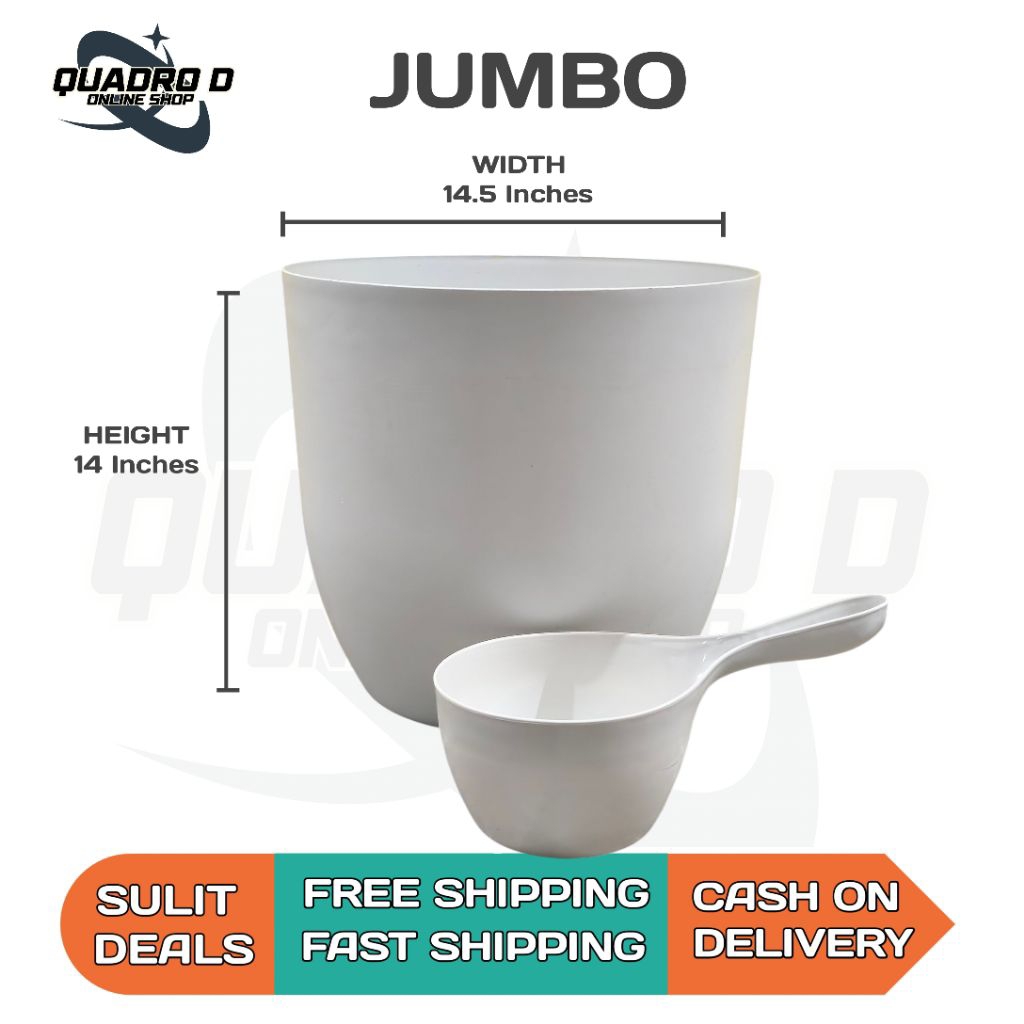 Classy Minimalistic Timba with Tabo ( WHITE, JUMBO SIZE) Bathroom ...