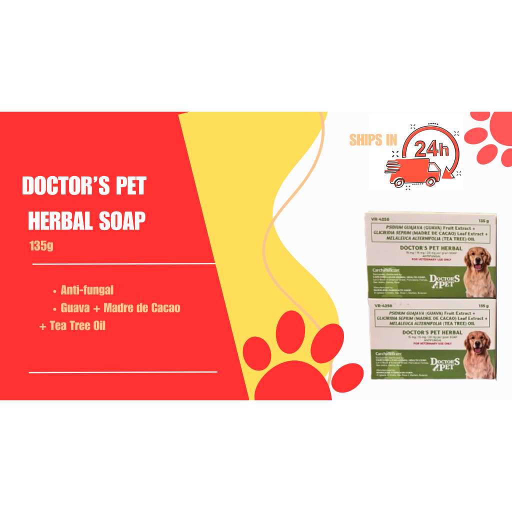 Image showcasing Doctor's Pet Herbal (GREEN) Soap 135g Antiparasitic Guava Extract Tea ...