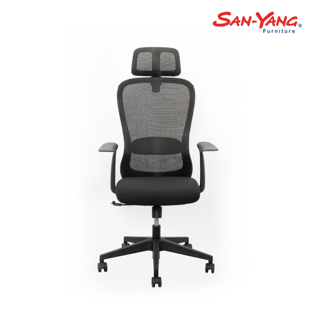 San-Yang Furniture Executive Chair Adjustable Headrest Black 400032 ...