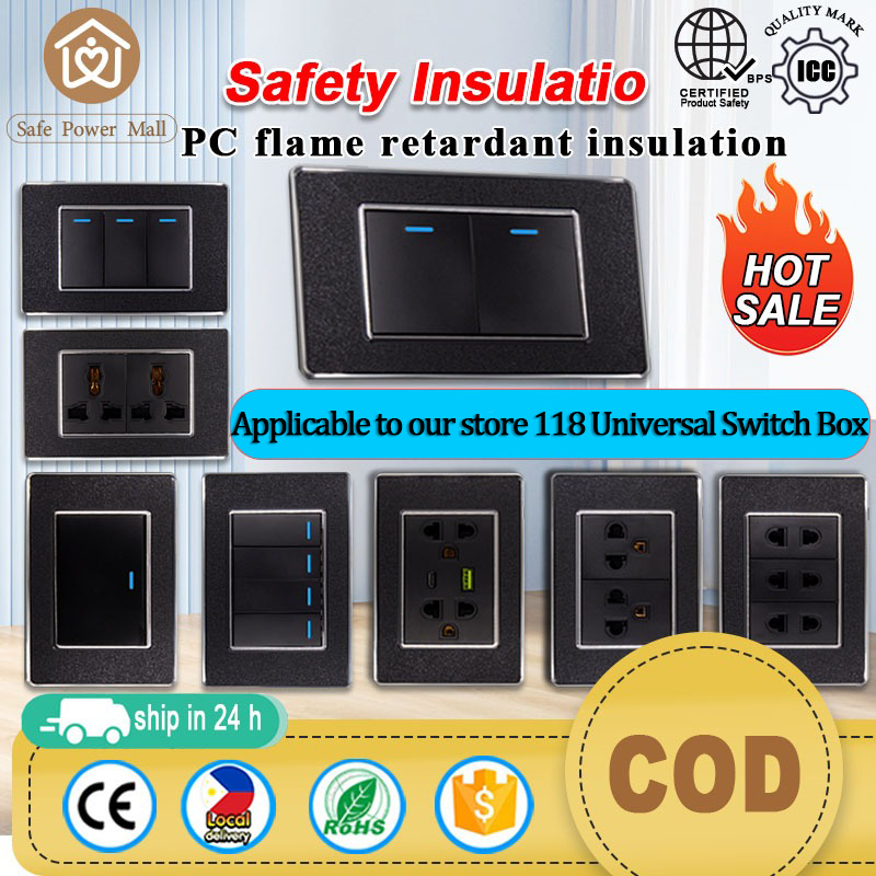 Outlet with switch Modern switch socket 1/2/3/4 Gang 1/2 /3 way ...