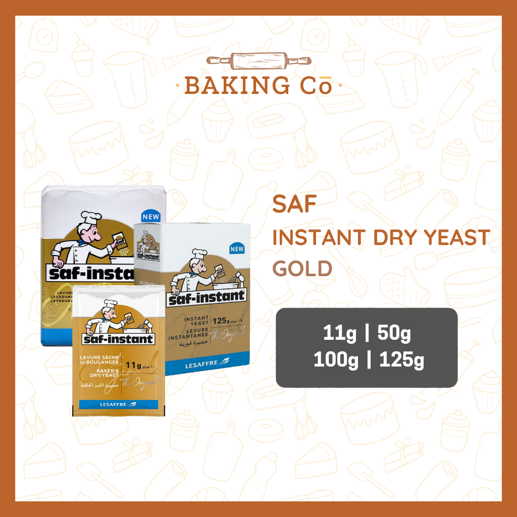 SAF Gold Instant Dry Yeast - 11g | 50g | 100g | 125g | Shopee Philippines