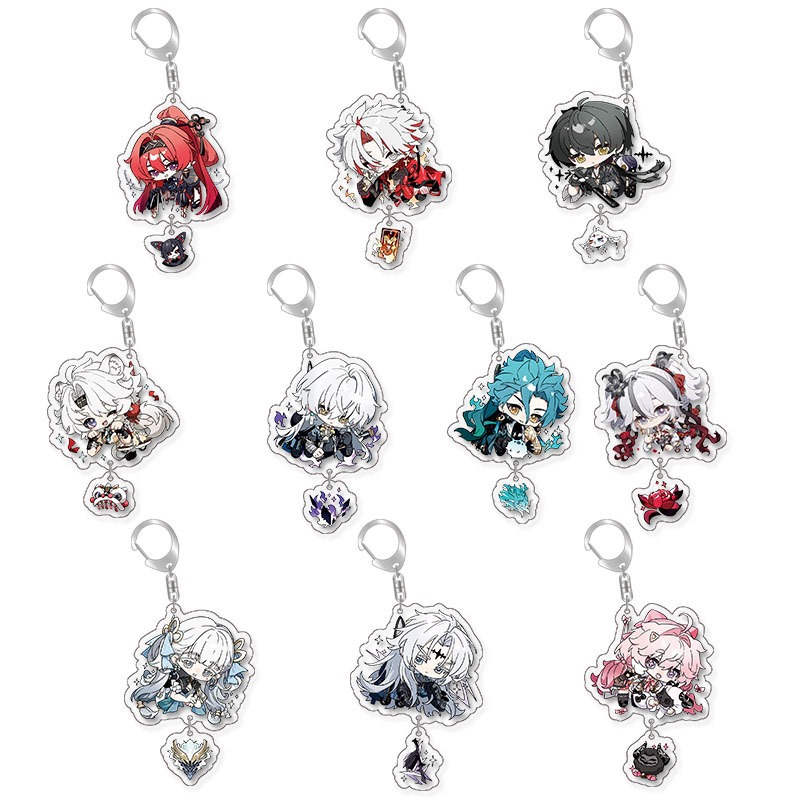 Wuthering Waves Keychain 2in1 Chibi Characters weapons or symbols ...