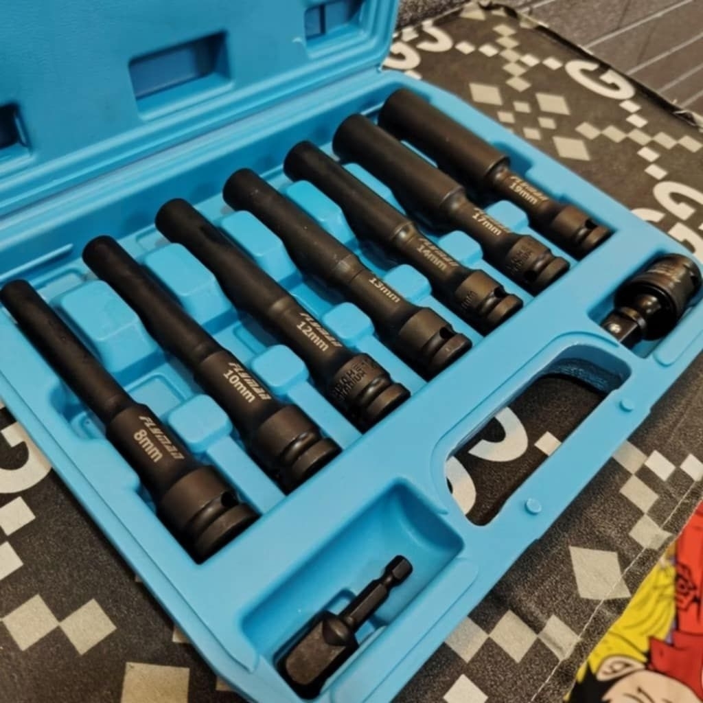 Flyman Original Deep socket long set 1/2 drive | Shopee Philippines