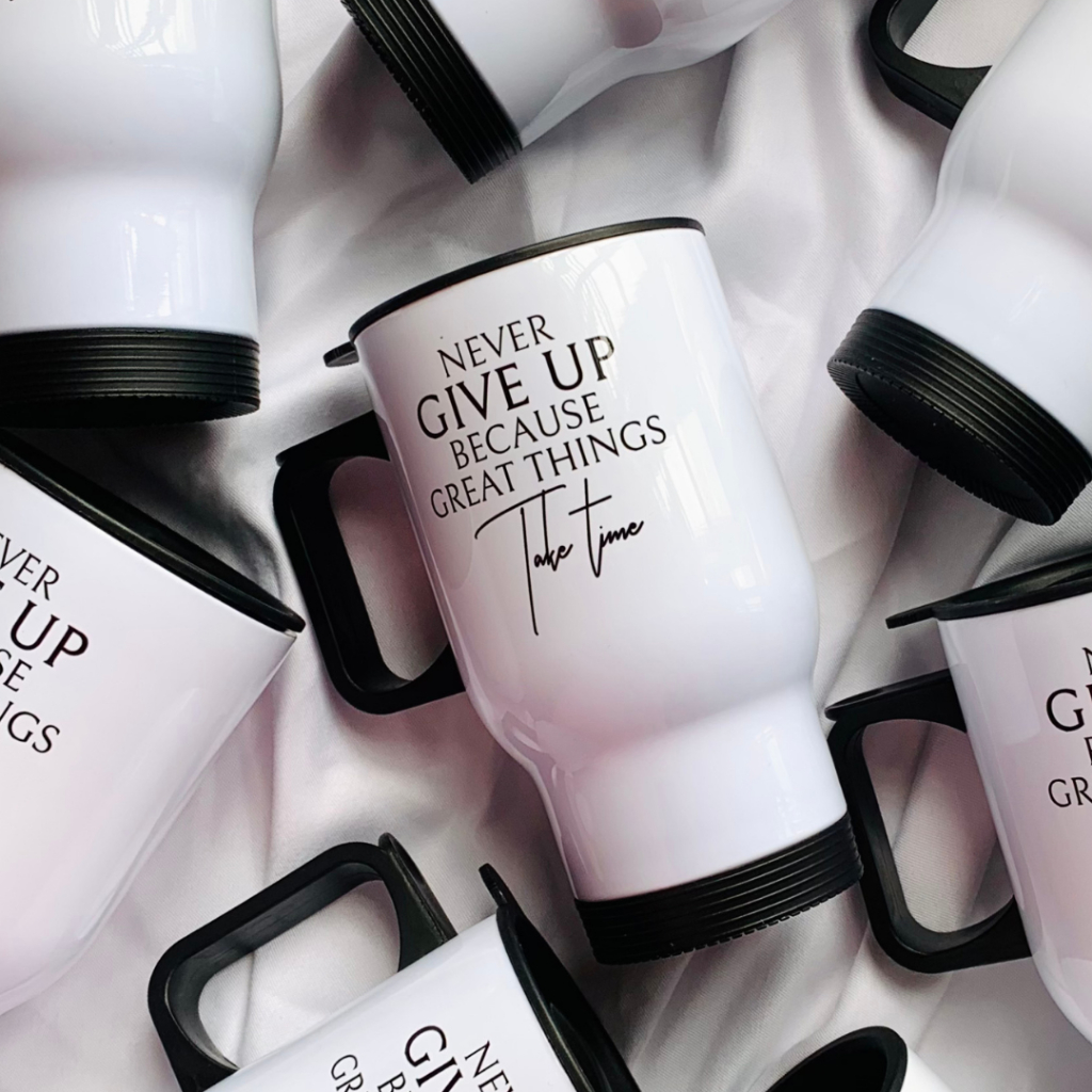 Personalized/Customized Travel Mug 450mL | Corporate Giveaways, Event ...
