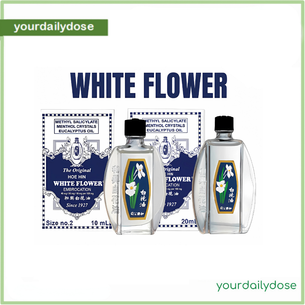 White Flower Embrocation 10ML l 20ML inhaler aromatherapy | Shopee ...