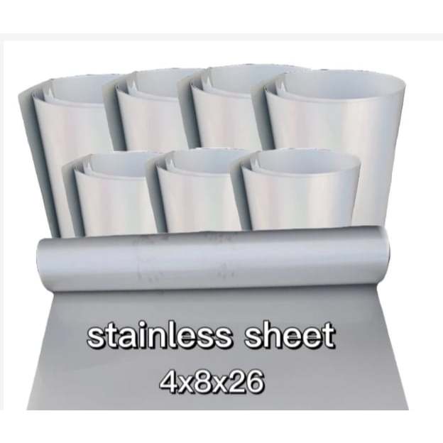 Stainless Plain Sheet Linso One Whole Sheet 4x8x26 0.3mm(202), 0.5mm ...
