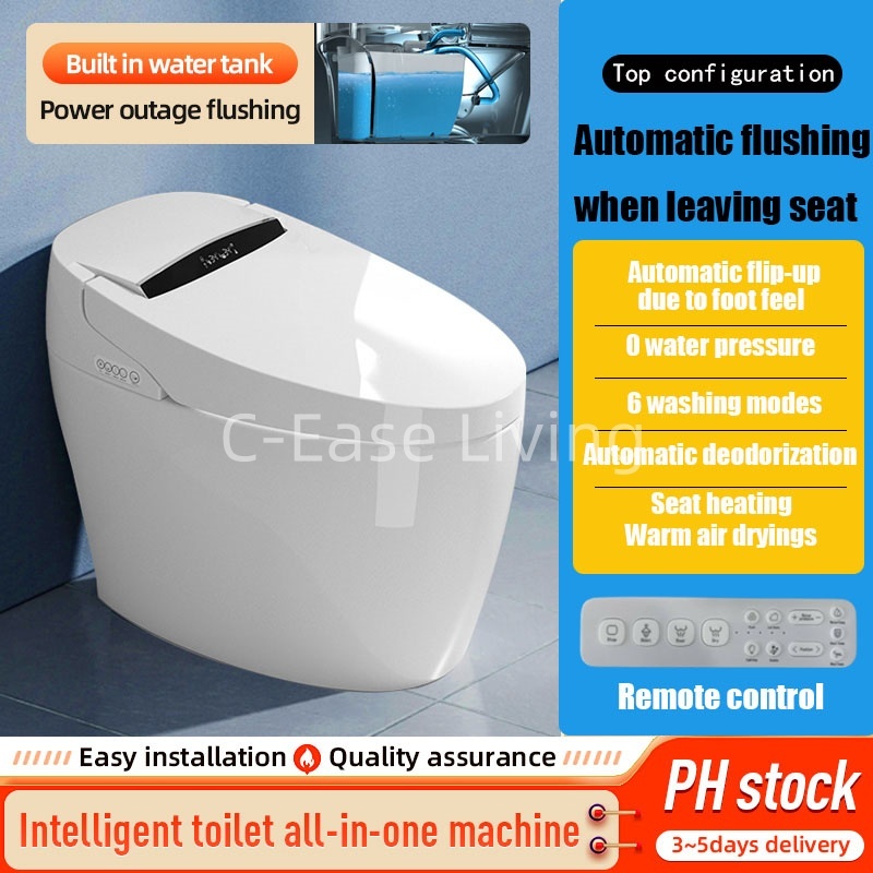 smart toilet features fully automatic sensing, wireless remote control ...