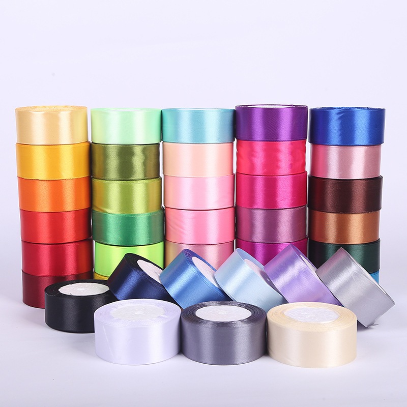 4cm (25 yards/roll) Satin Ribbon Roll Gift Packaging Ribbon Flower ...