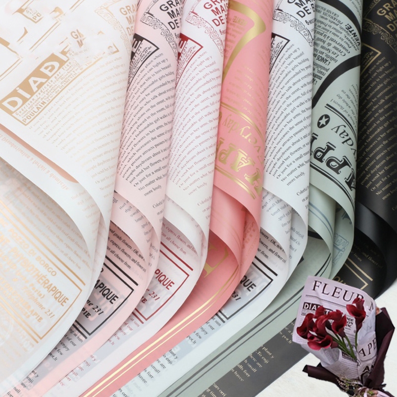 【20pcs】58cm×58cm丨Bouquet Wrapper Flower Wrapping Paper English ...