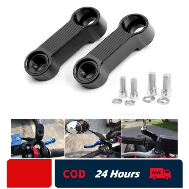【COD】2PCS 10mm Aluminum alloy Motorcycle Rearview Mirror Adapter Kit ...