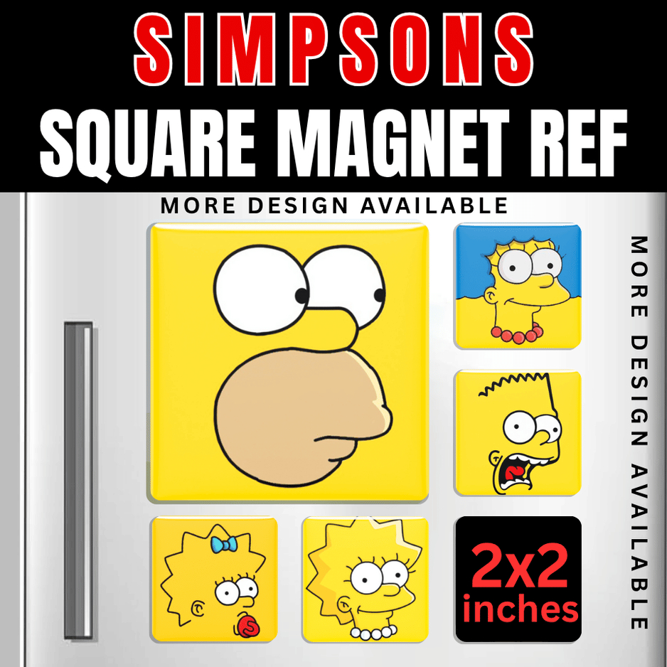 SIMPSONS - 2X2 INCHES REF MAGNET AND BUTTON PIN | Shopee Philippines