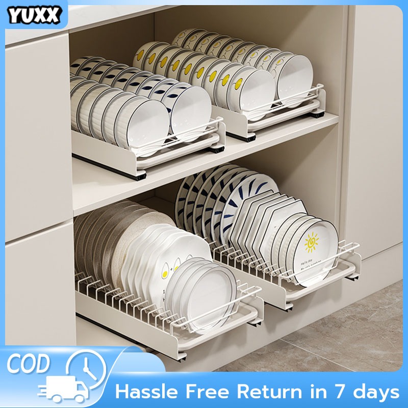 Dish Rack Pull-out Basket for Kitchen Cabinet Organizer Pullout Shelves ...