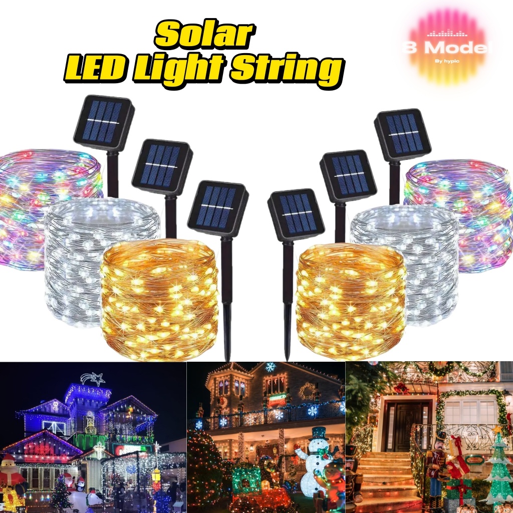 32M Solar Christmas Lights Outdoor Waterproof LED Fairy String Light ...
