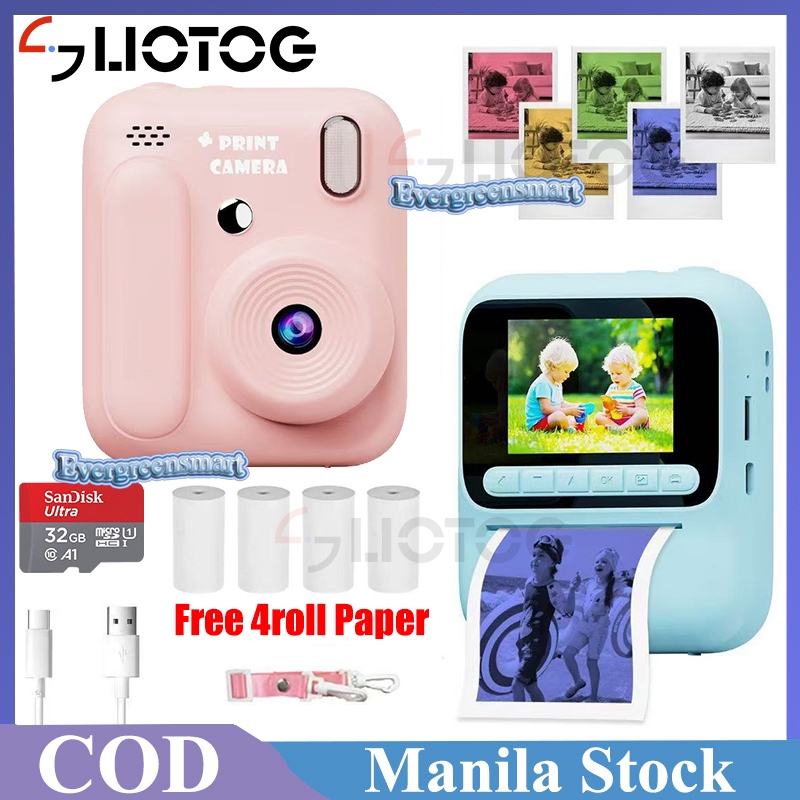 LIOTOG Z12 Kid Mini Digital Camera Instant Print HD Photo Camera ...