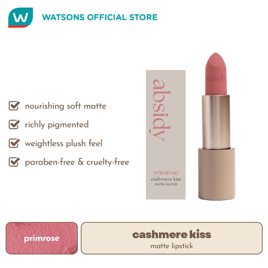 ABSIDY Cashmere Kiss Matte Lipstick Primrose 3 2g | Shopee Philippines