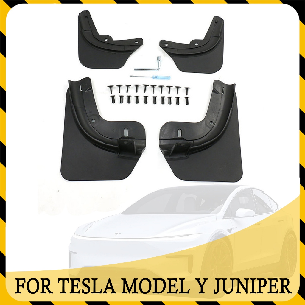 TESLA 2025 Model Y Juniper PP+TPE Front and Rear Fender Splash Guard ...