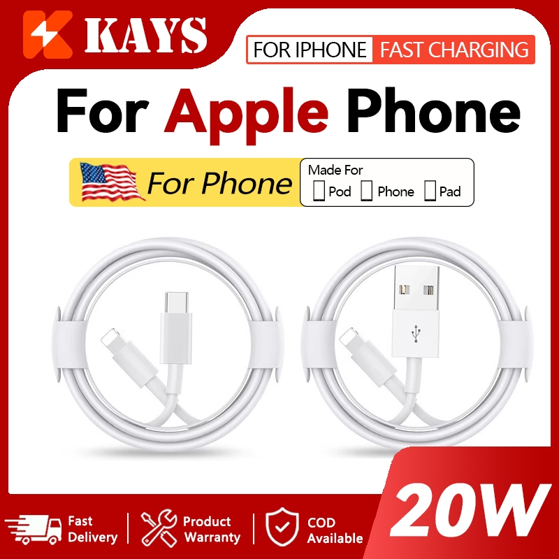 KAYS PD Fast Cable 20W 30W Adapter Type-C USB-C Cable For iOS IPhone X ...