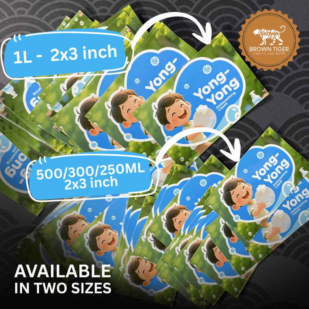 Waterproof Sticker Label for Dishwashing Liquid CUT PER PIECE with ...