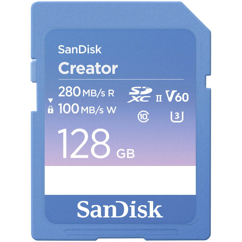 SanDisk 512GB 256GB 128GB Creator UHS-II SDXC V60 U3 SD Memory Card ...