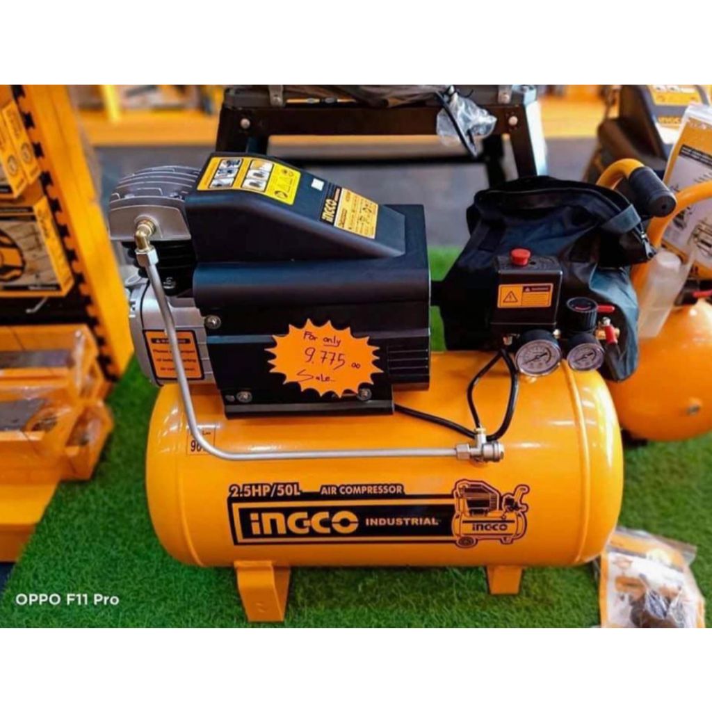 INGCO AC25508 Air compressor 50L tank 2.5 HP | Shopee Philippines