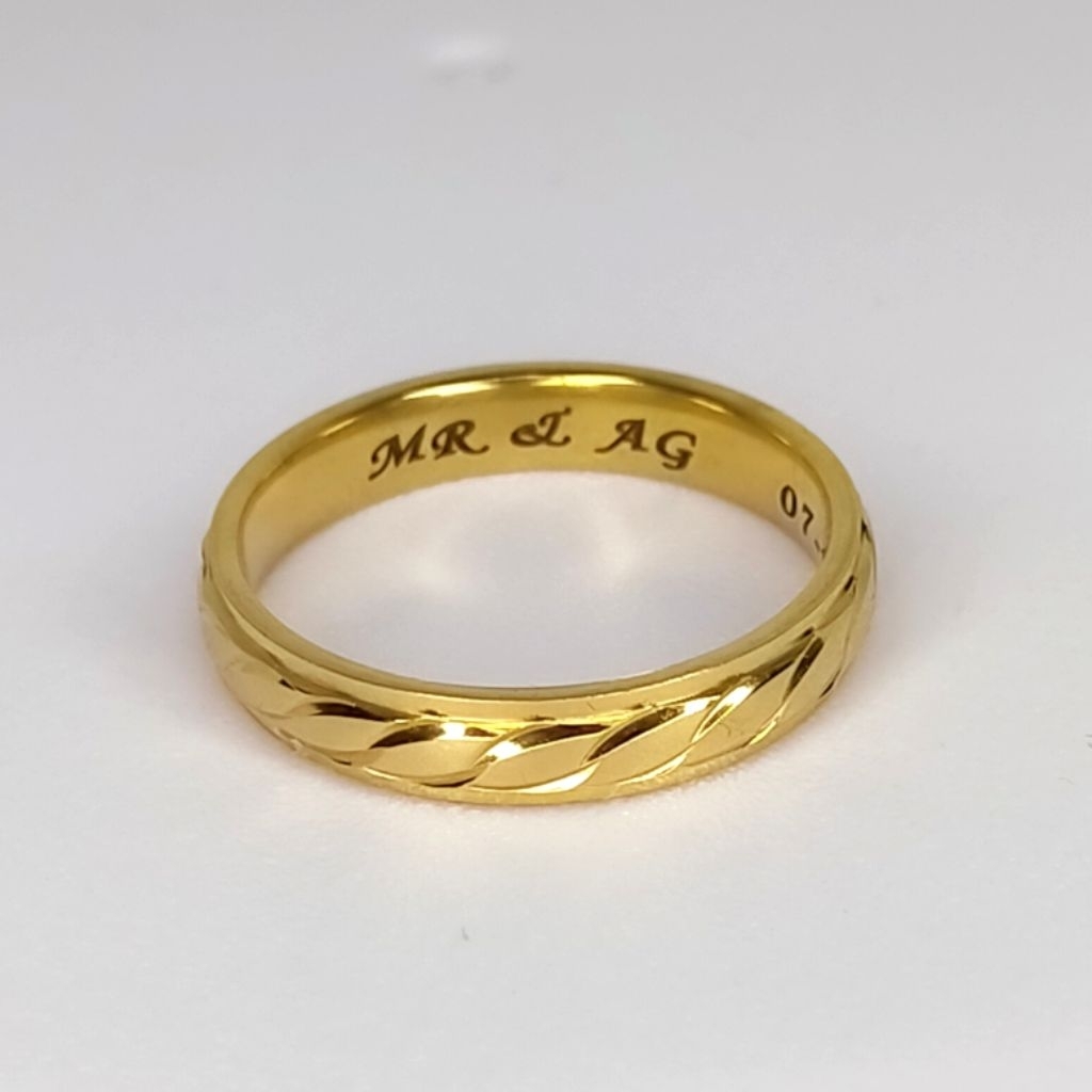 RM 1 Piece Ring Free Engraved name free velvet Box | Shopee Philippines