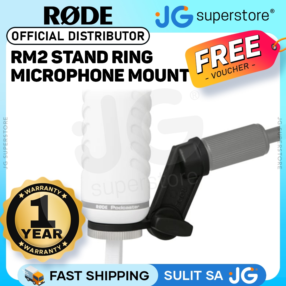 RODE RM2 Low-Profile Microphone Stand Ring Mount for Most RODE Large ...