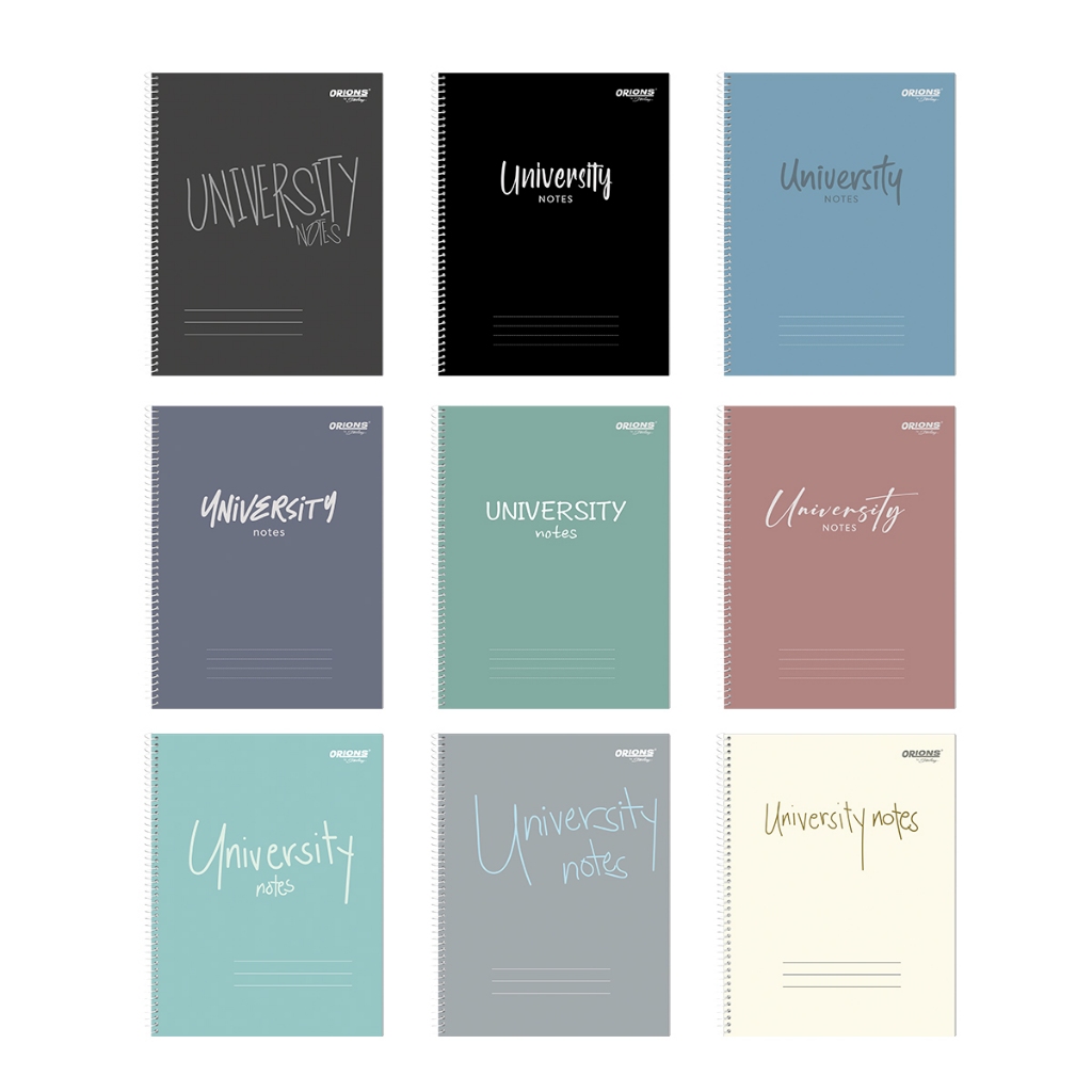 Orions University Notes II Spiral Big Notebook 80 Leaves 8 x 10.5 ...