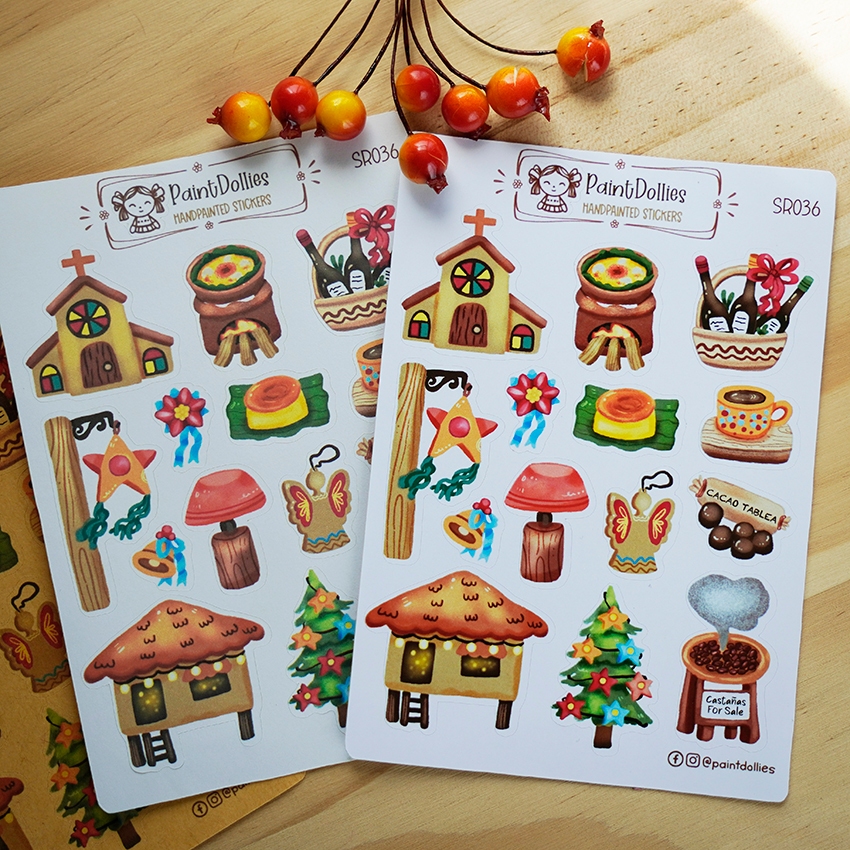Pasko Sa Pinas Sticker Sheet, Simbang Gabi Stickers, PaintDollies ...
