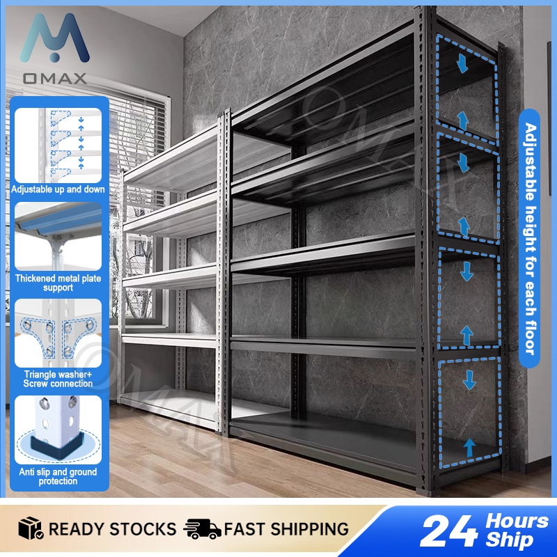 6 Layer Metal Rack Steel Rack Kitchen Storage Shelf Heavy Duty ...