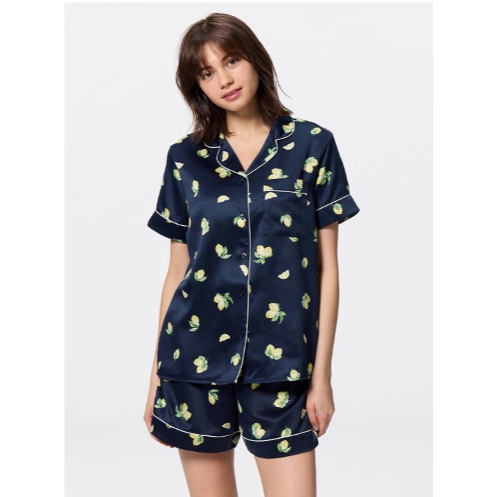 GU Women's Satin Pajamas | Short | Sleepwear |Set | Shopee Philippines
