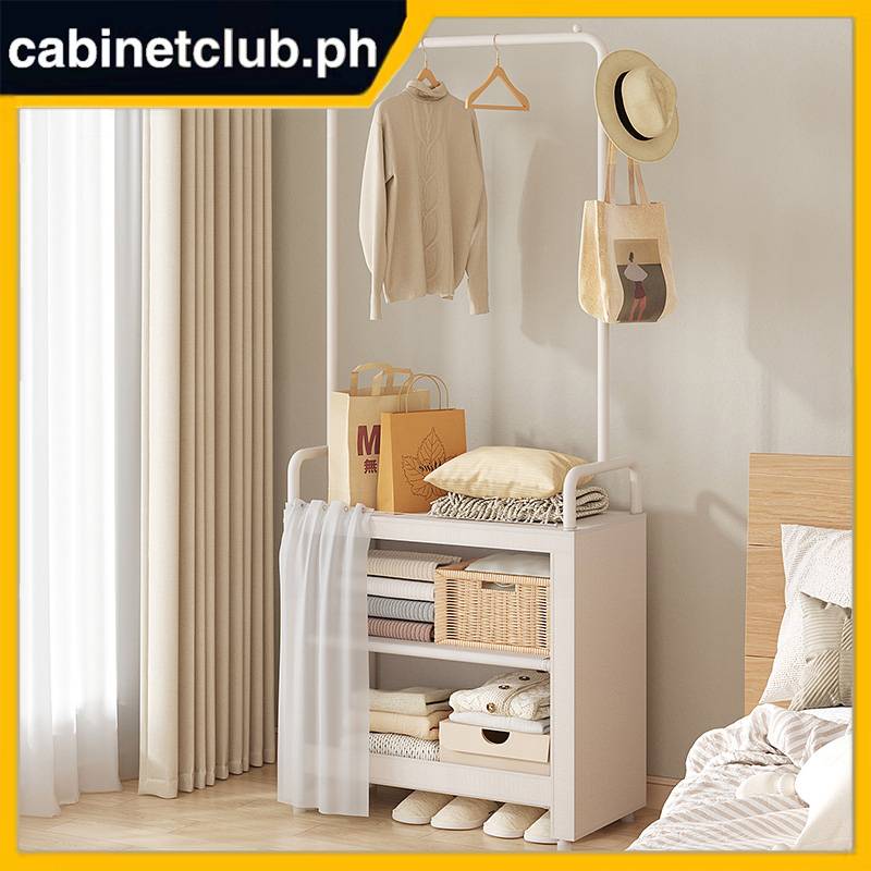 COD Multifunctional Coat Rack with Dustproof Curtain Clothes Hanger ...