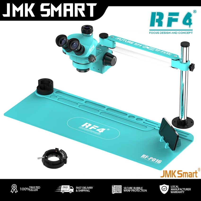 RF4 RF-FX35A Movable Latest Triocular Microscope 7-50X Knob Gears ...