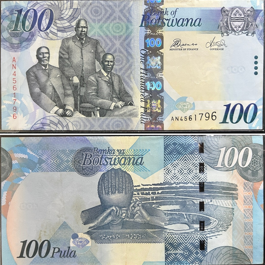 Foreign Note Collection • BOTSWANA • Hundred Pula • (XF) | Shopee ...