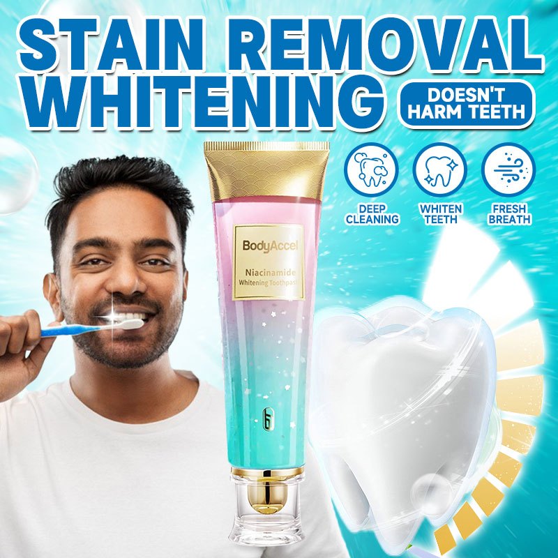 BodyAccel Niacinamide Toothpaste Cleaning Whitening Teeth Removes ...
