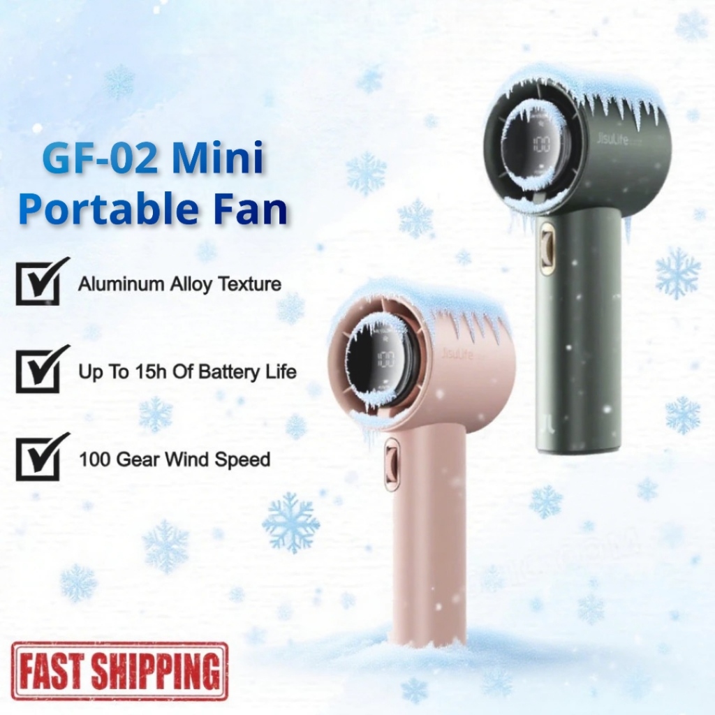 GF-02 Mini Jet Fan | Compact Handheld Fan | 100-Speed Adjustable ...