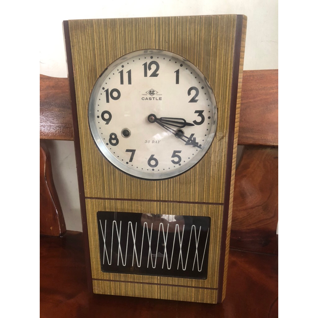 Vintage Castle 30 Day Mechanical Rhythm Clock, Working Shopee