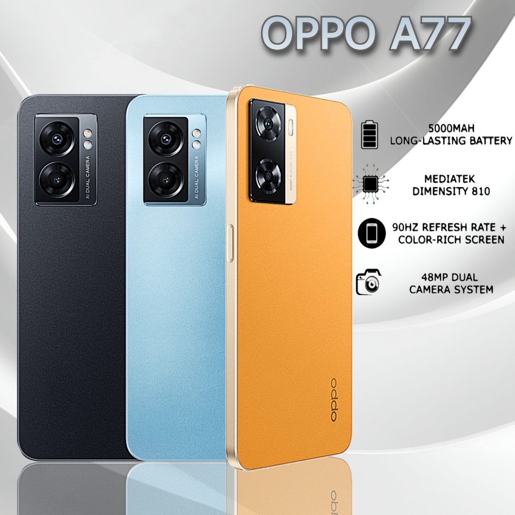 OPPO A77 4G LTE/CPH2473 (8GB+128GB)6.56 INCHES, QUALCOMM SM6225 ...